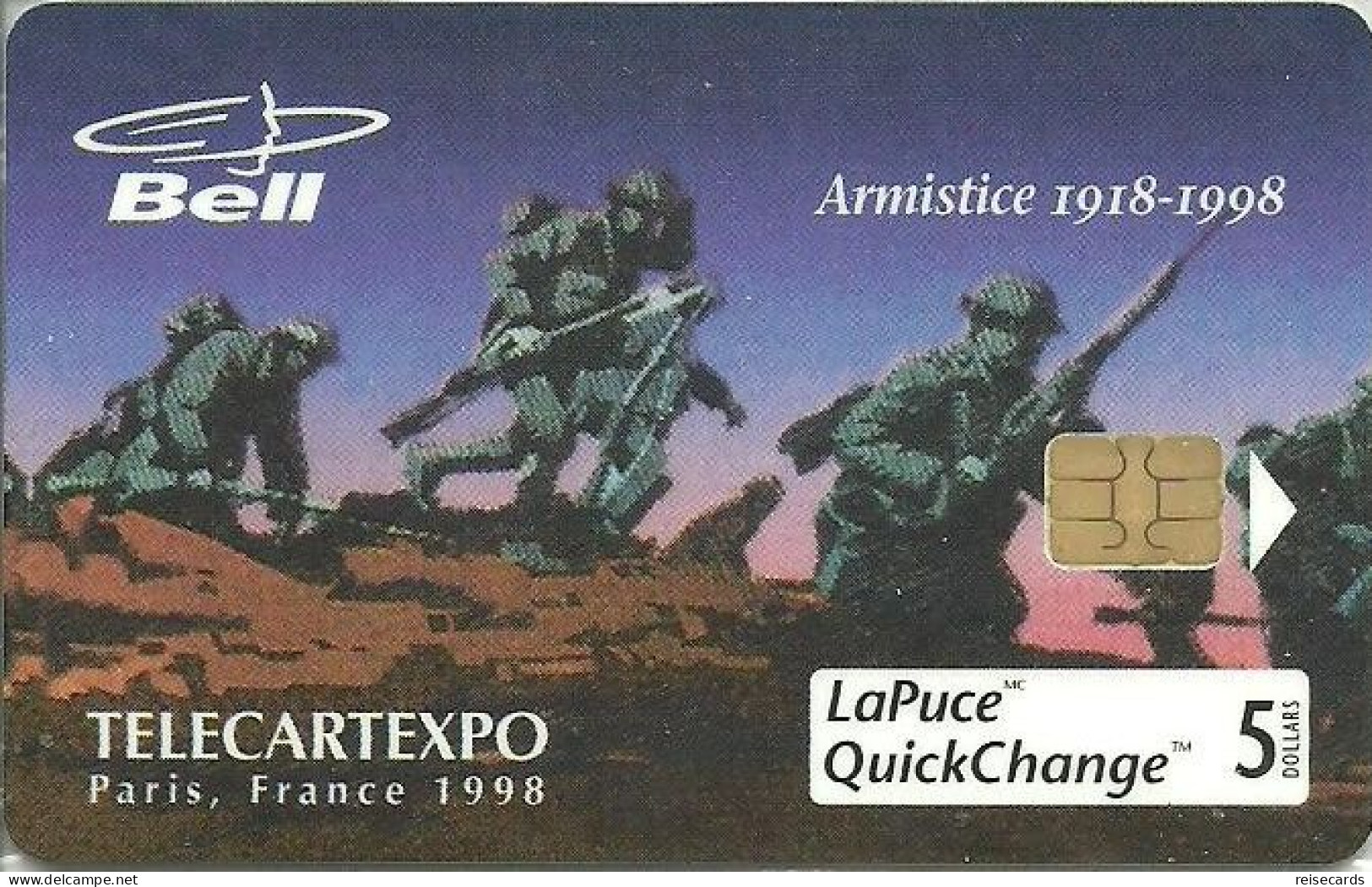 Canada: Bell - TélécarteExpo Paris 1998, Armistice 1918-1998. Mint - Canada