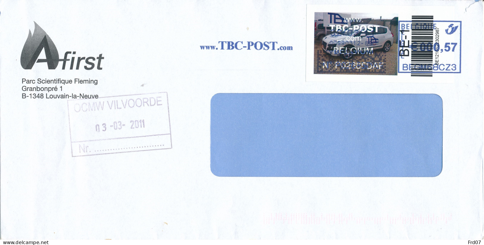 TBC Post – 2 Omslagen Via Bpost  - Privados & Locales [PR & LO]