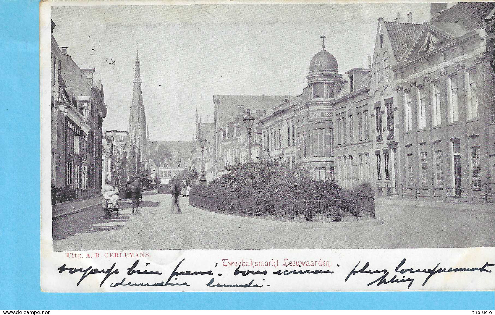 Leeuwarden--Leeuwaarden? (Friesland)-1901-Tweebaksmarkt-Voorstreek R.K.KERK-Uitg.A.B.Oerlemans-Précurseur-Rare - Leeuwarden