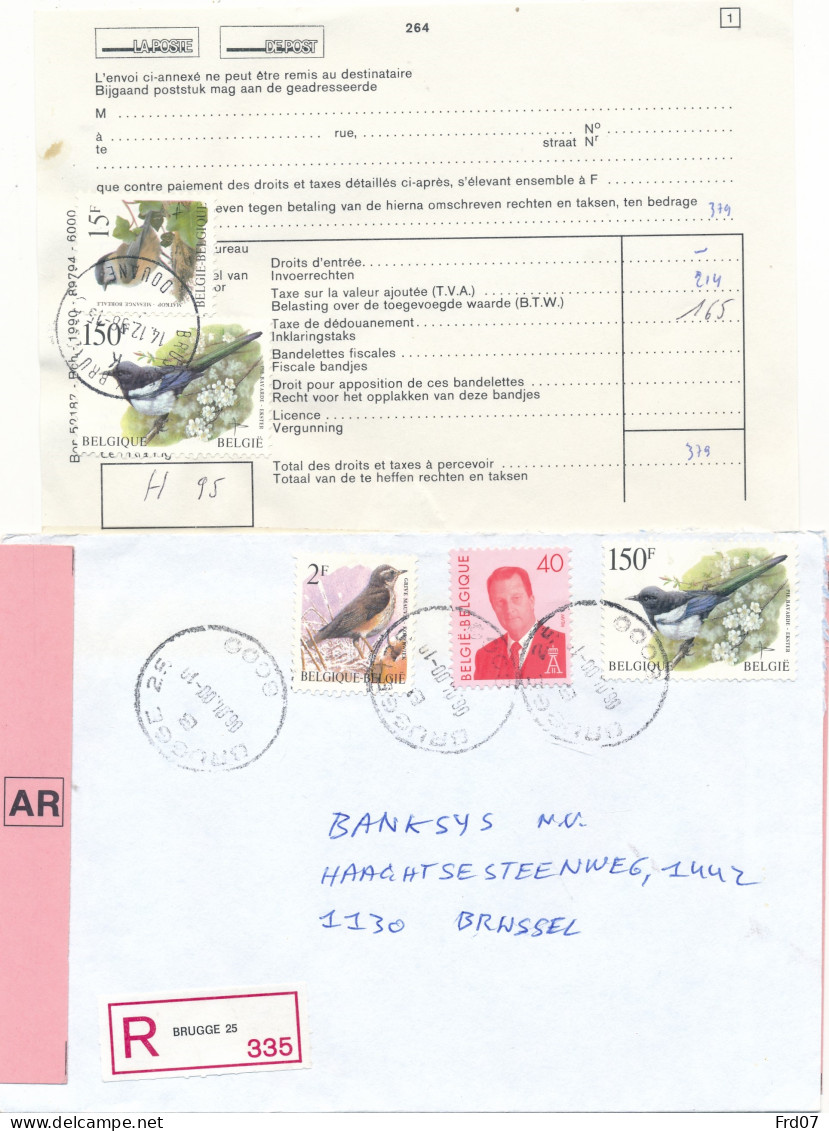 A. Buzin - 8 Brieven & Posttsukkn Mt Buzin Zegels - 1985-.. Oiseaux (Buzin)
