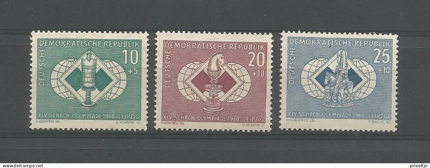 DDR 1960 14th Chess Olympiad Y.T. 501/503 ** - Unused Stamps