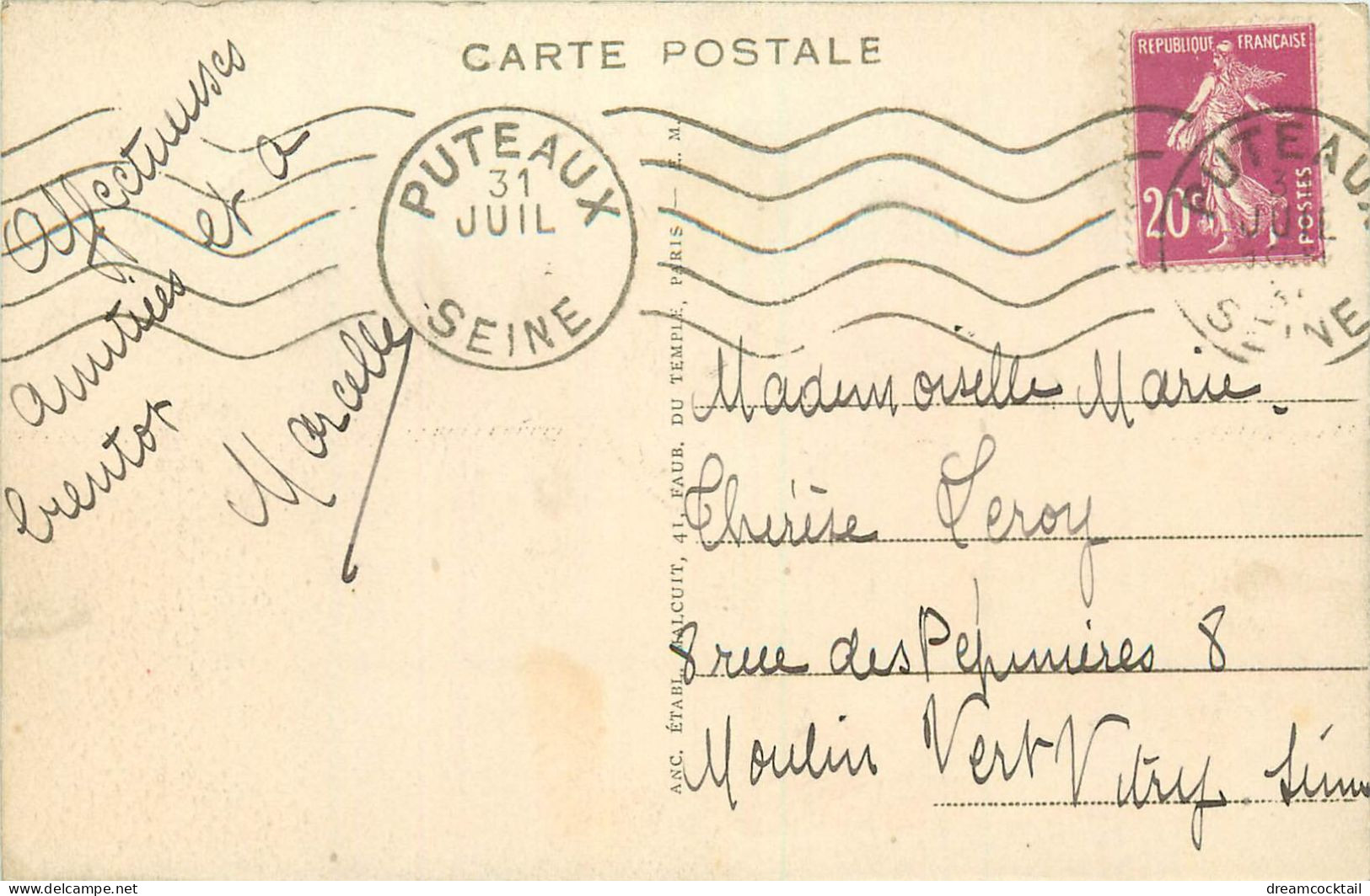 (S) Superbe LOT n°14 de 50 cartes postales anciennes sur toute la France