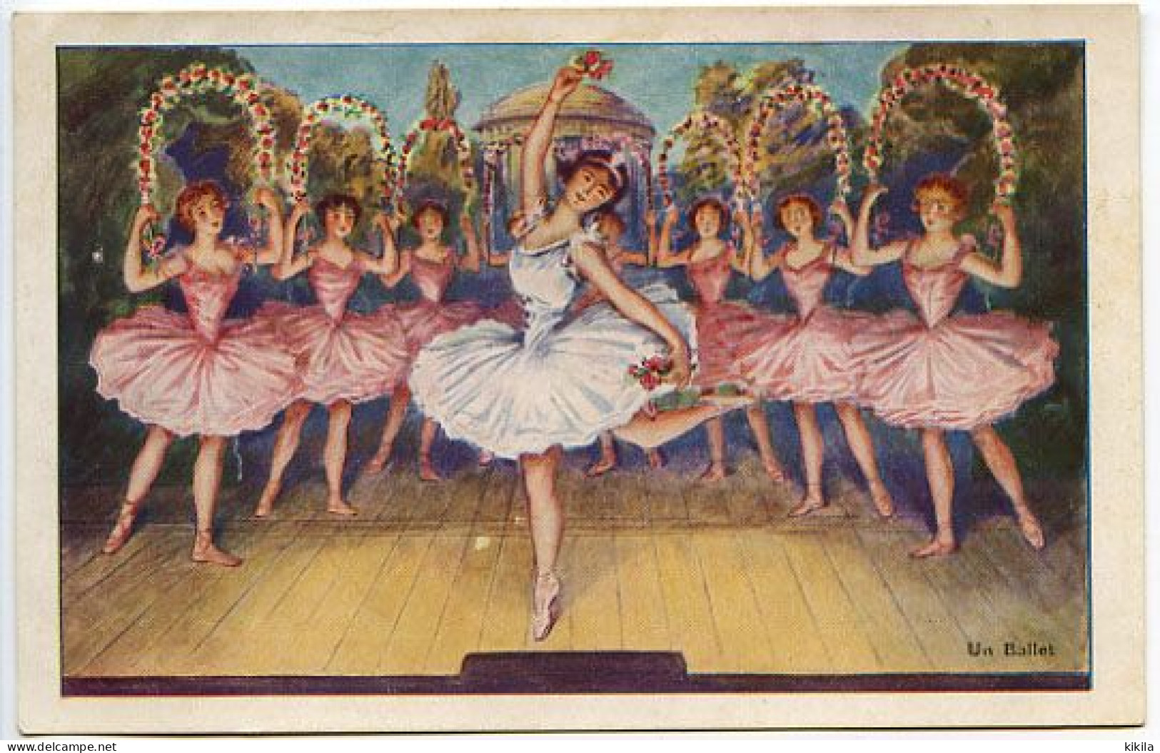 CPA 9 X 14 Un Ballet  Collection Du Talon Le Gaulois  Ets Bergougnan Clermont-Ferrand  Danseuses Pointes Ballerines - Advertising
