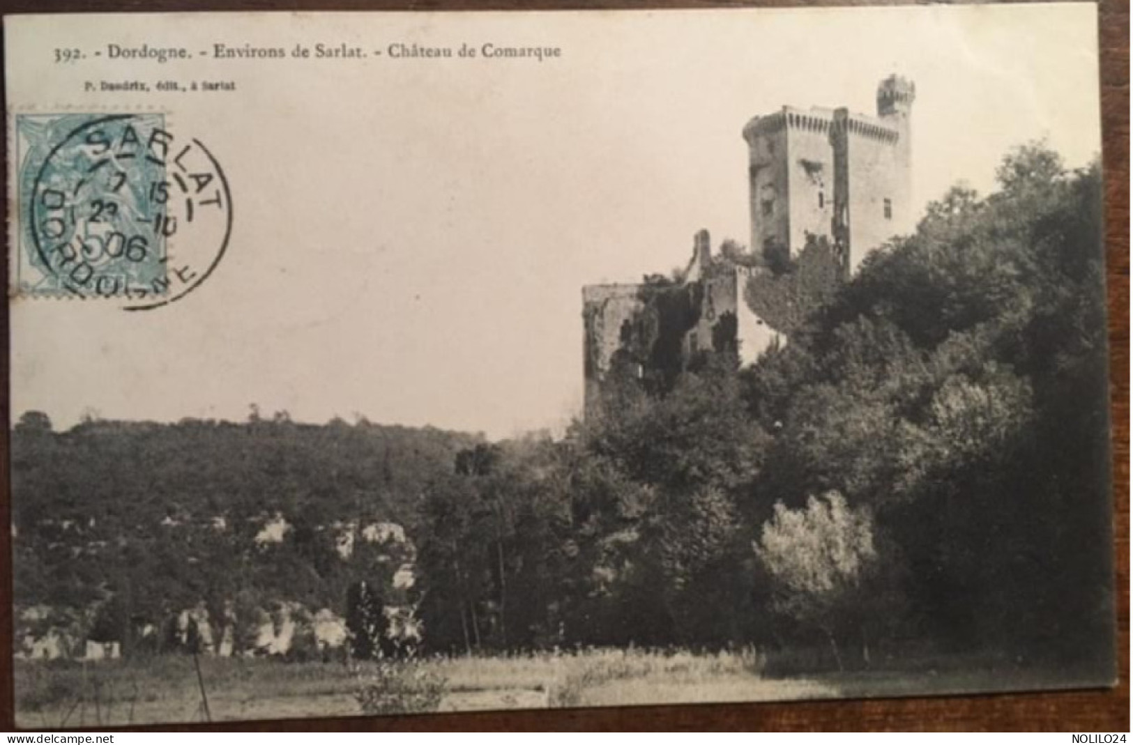 Cpa 24 Dordogne, Environs De Sarlat, Château De Comarque, éd Daudrix 392, écrite En 1906 - Les Eyzies