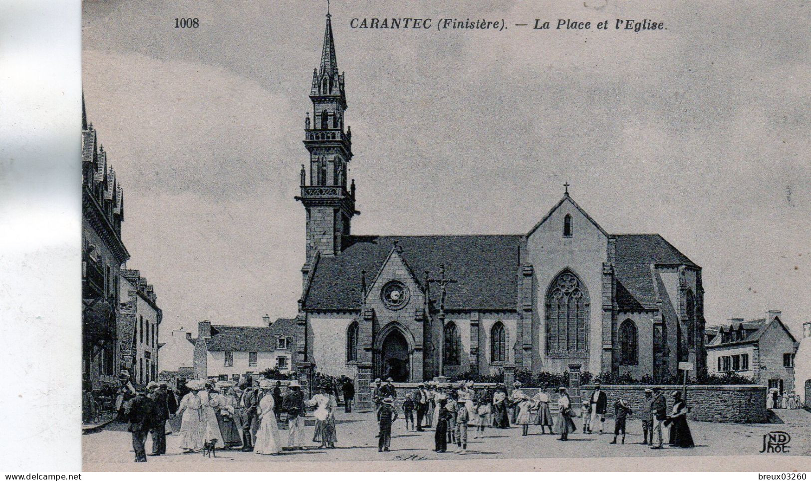 CP - CARANTEC  -  La Place De L'Eglise - - Carantec