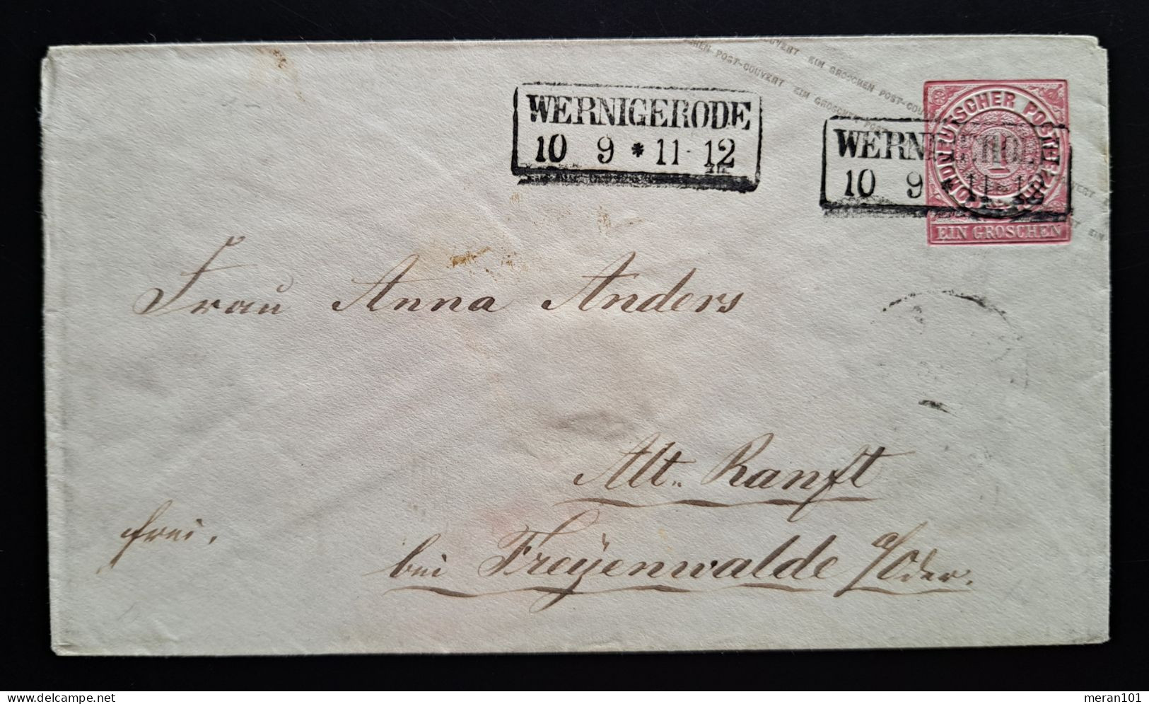 Norddeutscher Postbezirk, Umschlag WERNIGERODE - Lettres & Documents