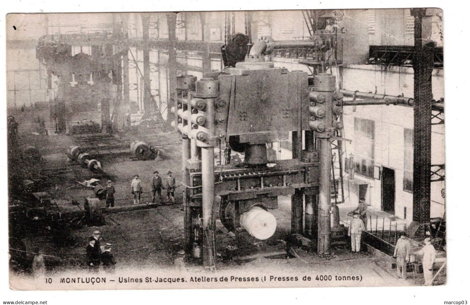 03 ALLIER  MONTLUCON Usines Saint Jacques Ateliers De Presses De 4000 T Plan Peu Courant - Montlucon