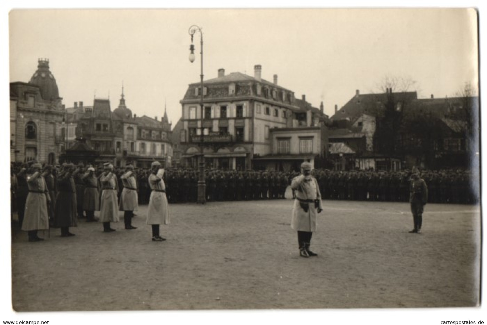 Fotografie 1.WK, König Wilhelm Von Württemberg Am 13.3.1917 In Colmar Bei Der Königsparade  - Famous People