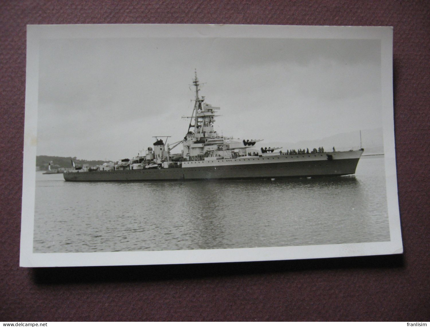 CPA PHOTO Marine Nationale BATEAU DE GUERRE Croiseur GEORGES LEYGUES 1950 1960 - Warships