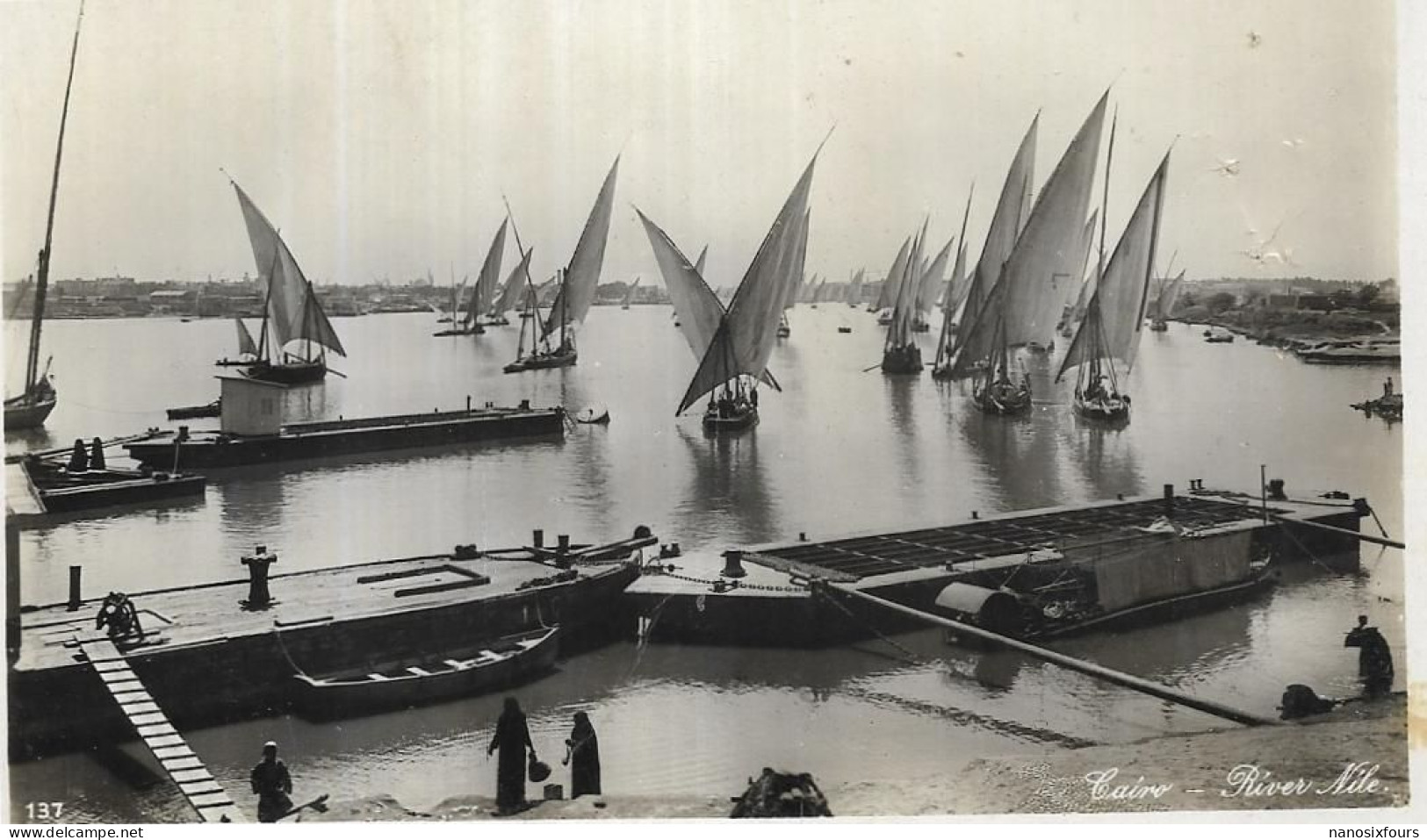 EGYPTE. LE CAIRE.  RIVER NILE. CARTE ECRITE - Le Caire