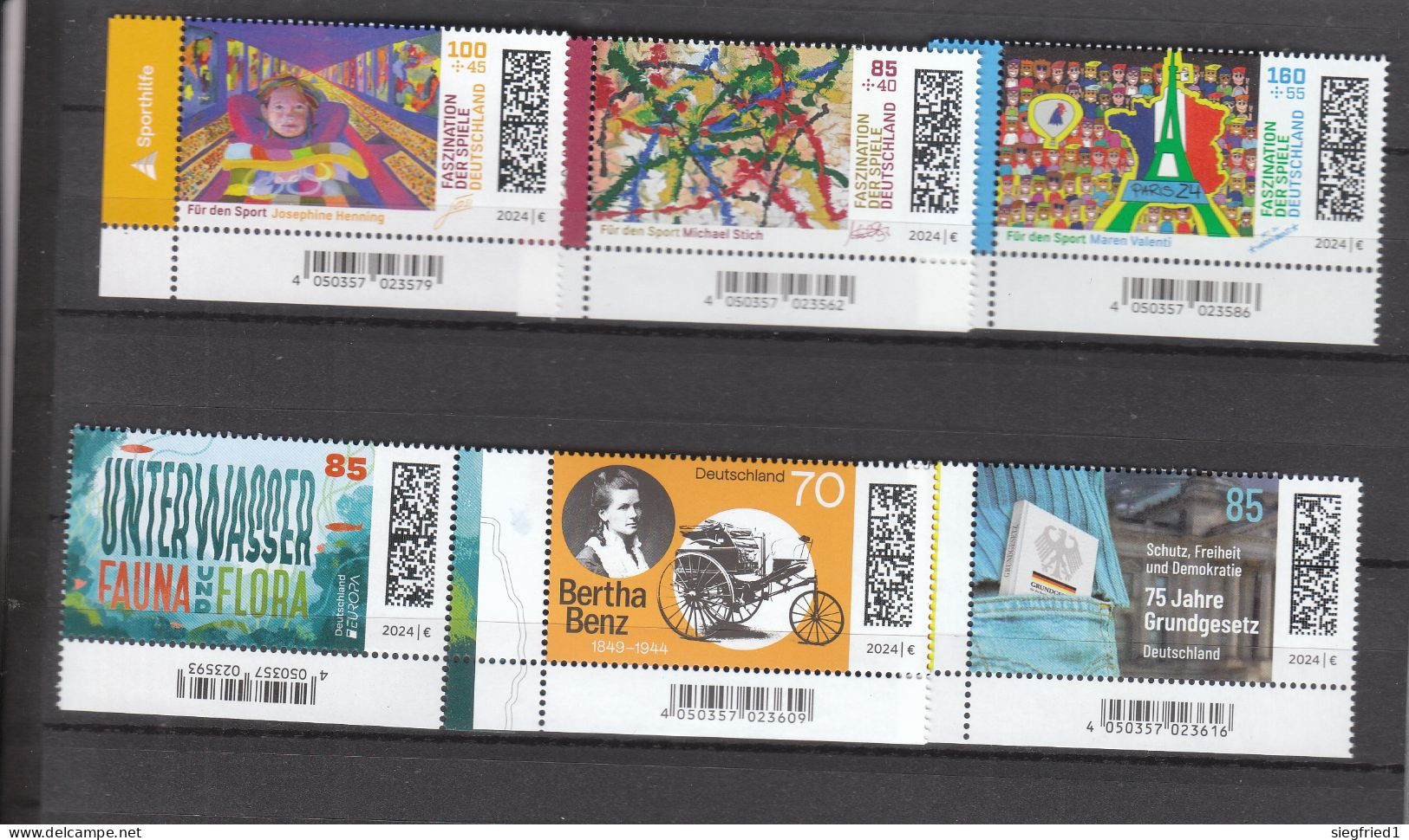 Deutschland BRD **  3825-3830,   3828 Strichkodierung Kopfstehend Alle  Neuausgaben  2.5.2024 - Unused Stamps