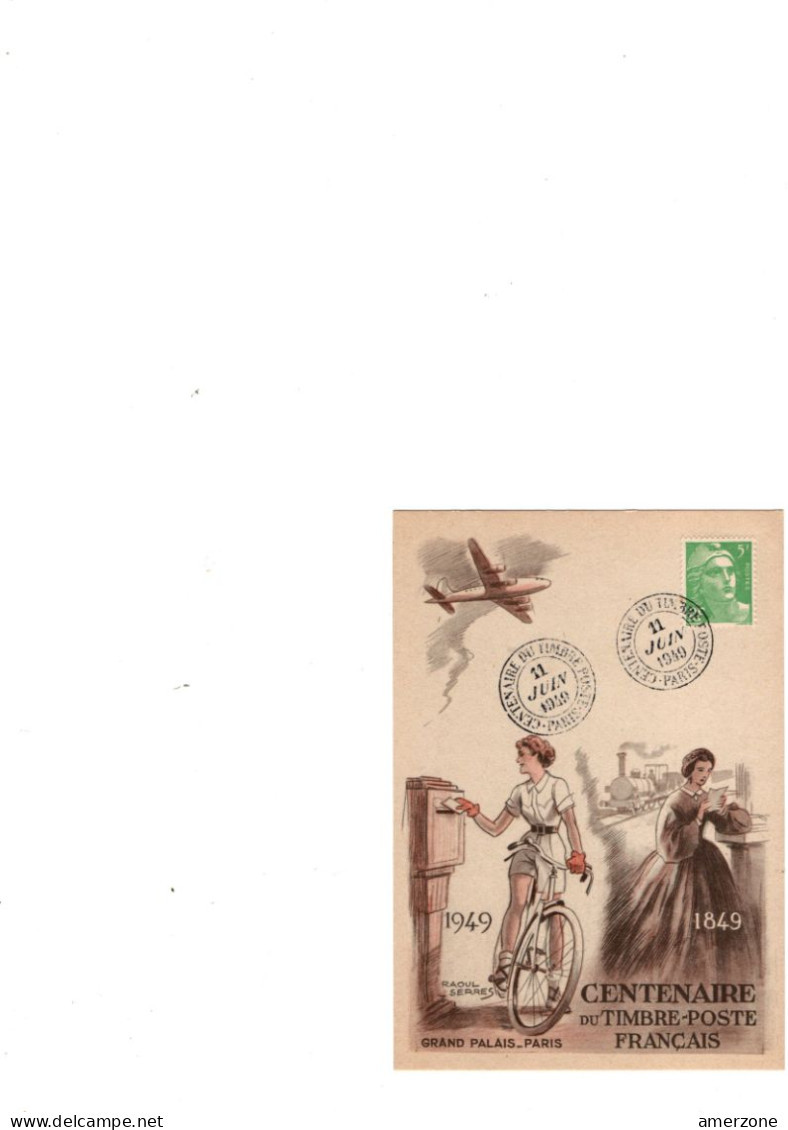 Carte  Du  CENTENAIRE DU TIMBRE - Used Stamps