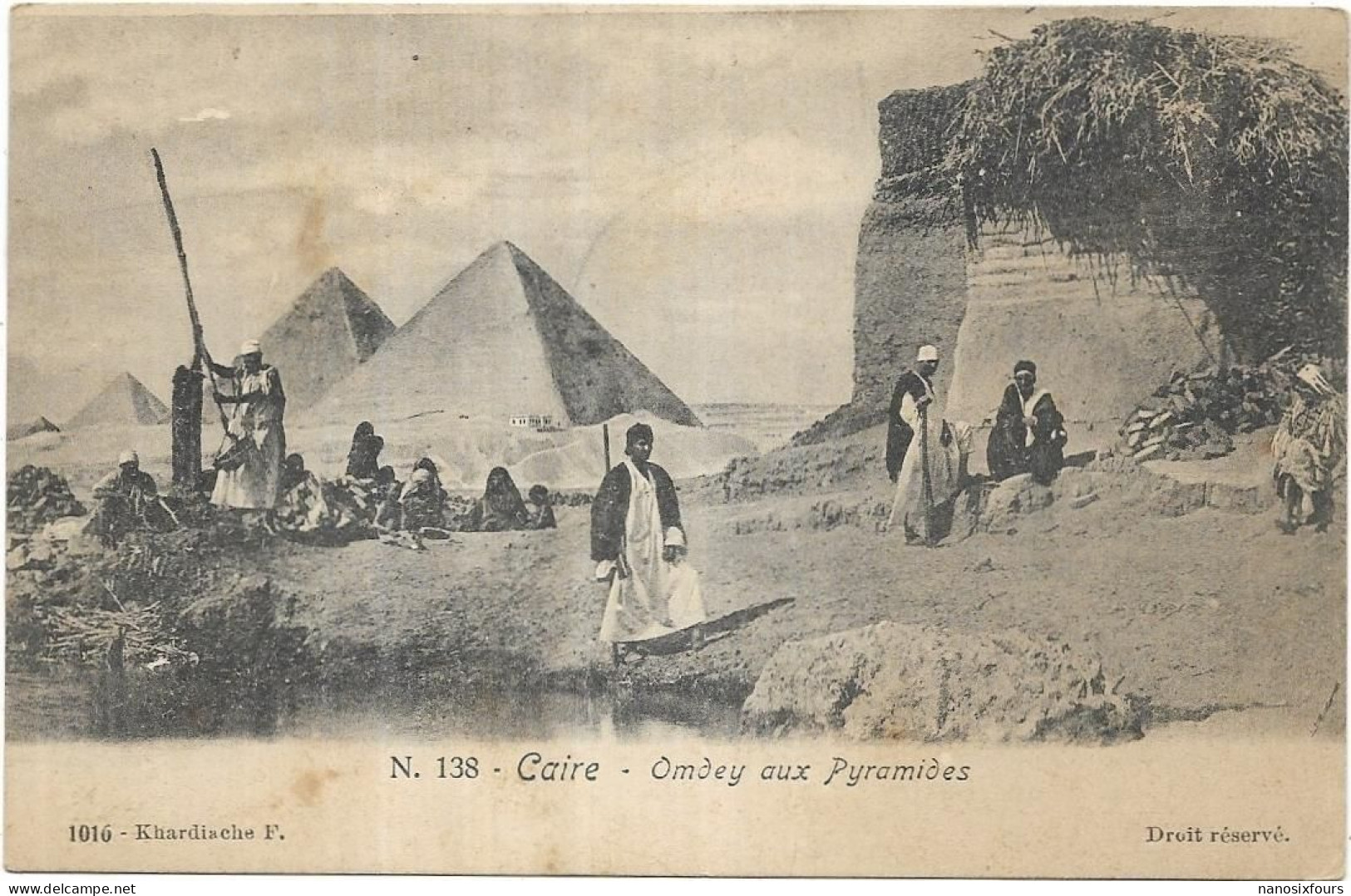 EGYPTE. LE CAIRE.  OMDEY AUX PYRAMIDES.  CARTE ECRITE - Le Caire