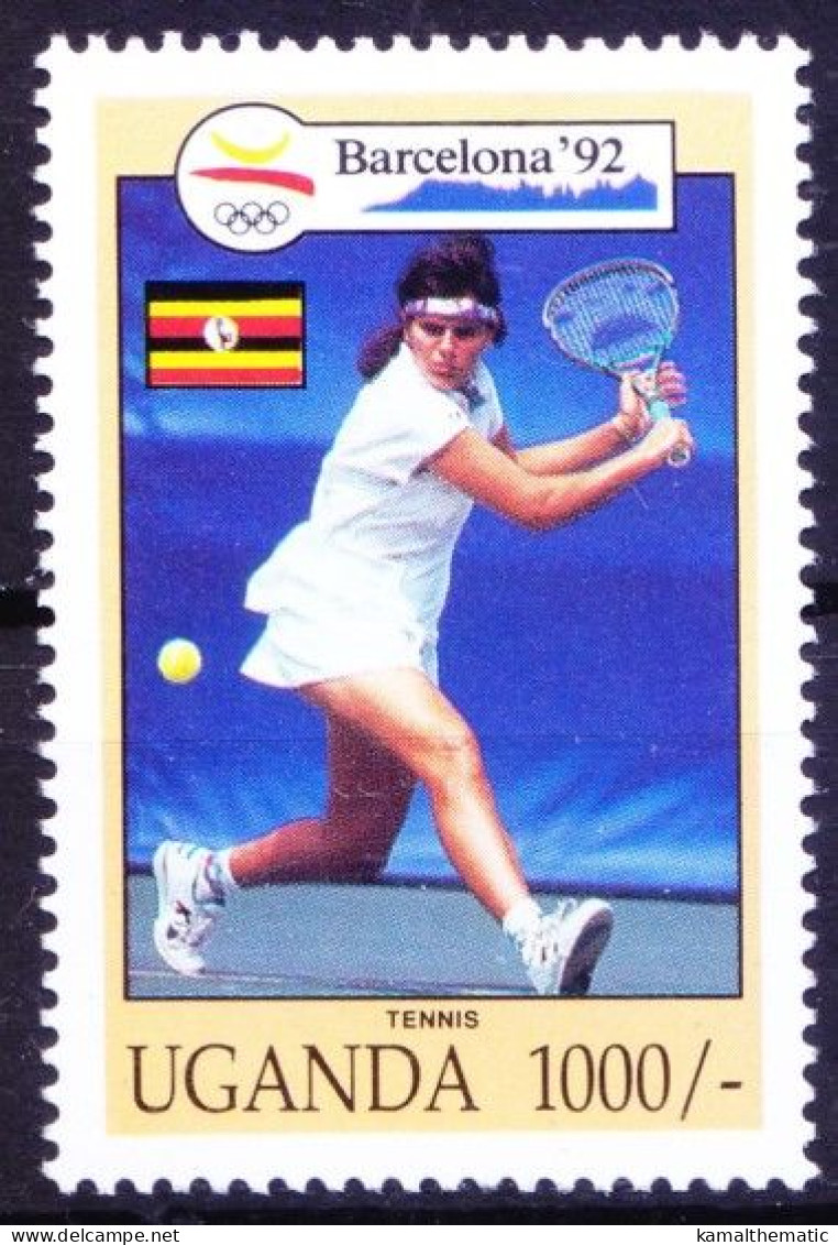 Uganda 1992 MNH, Summer Olympic Games, Tennis, Sports - Tennis