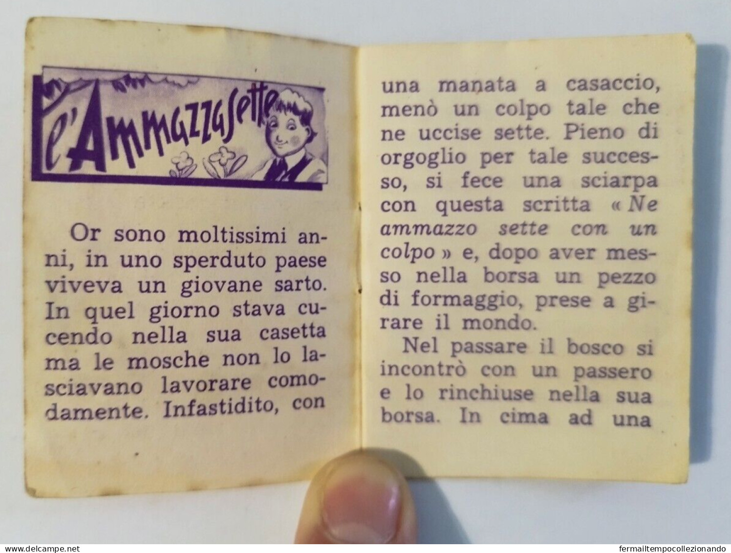 Bq36 Libretto Minifiabe Tascabili L'ammazzasette Spillato Ed Vecchi 1952 N4 - Zonder Classificatie
