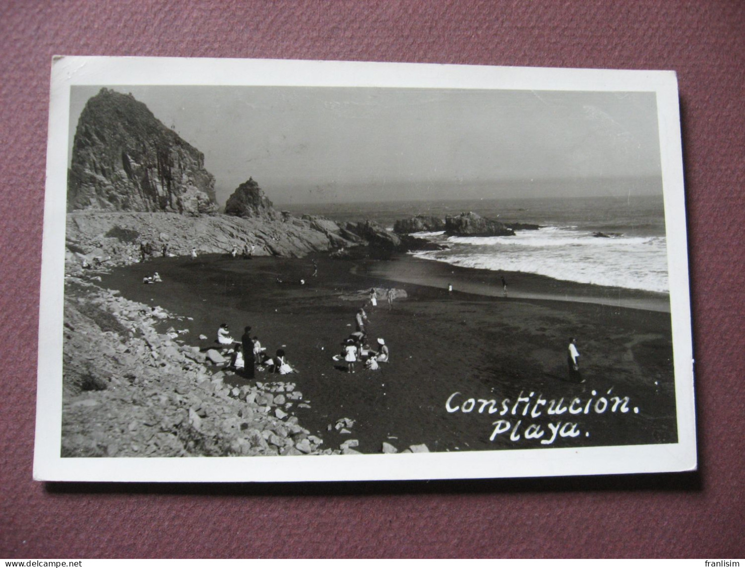 CPA PHOTO CHILI Constitucion Playa RARE PLAN ? 1950 1960 - Chili