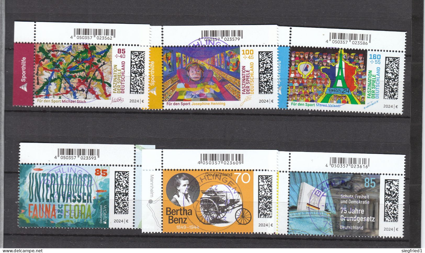 Deutschland BRD  Gestempelt   3825-3830  Alle  Neuausgaben   2.5.2024 - Used Stamps