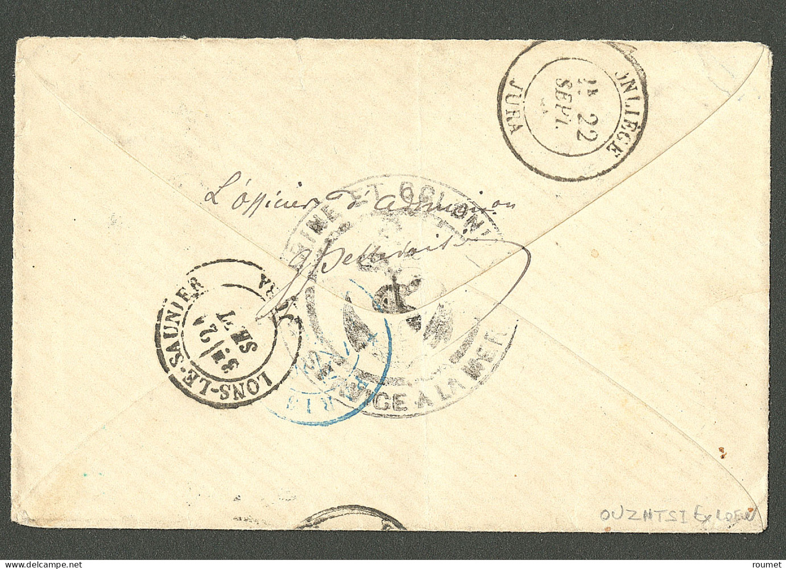 Lettre No 51, Obl Cad "Corr.d.Arm/Lig. J Paq.Fr. N°6" Sept 81, Sur Enveloppe Pour La France. - TB - Sonstige & Ohne Zuordnung