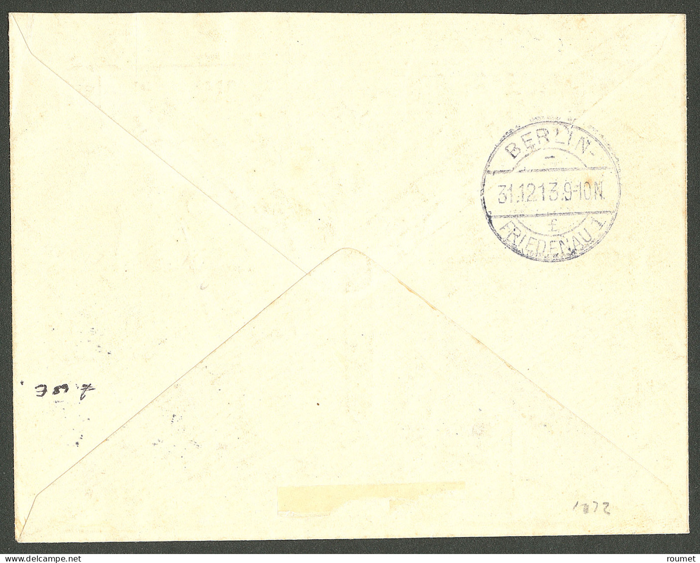 Lettre Cad "Duala/Kamerun" Déc 1913 Sur N°18 + 19, Bdf, Sur Enveloppe Recommandée Pour Berlin. - TB. - R - Autres & Non Classés