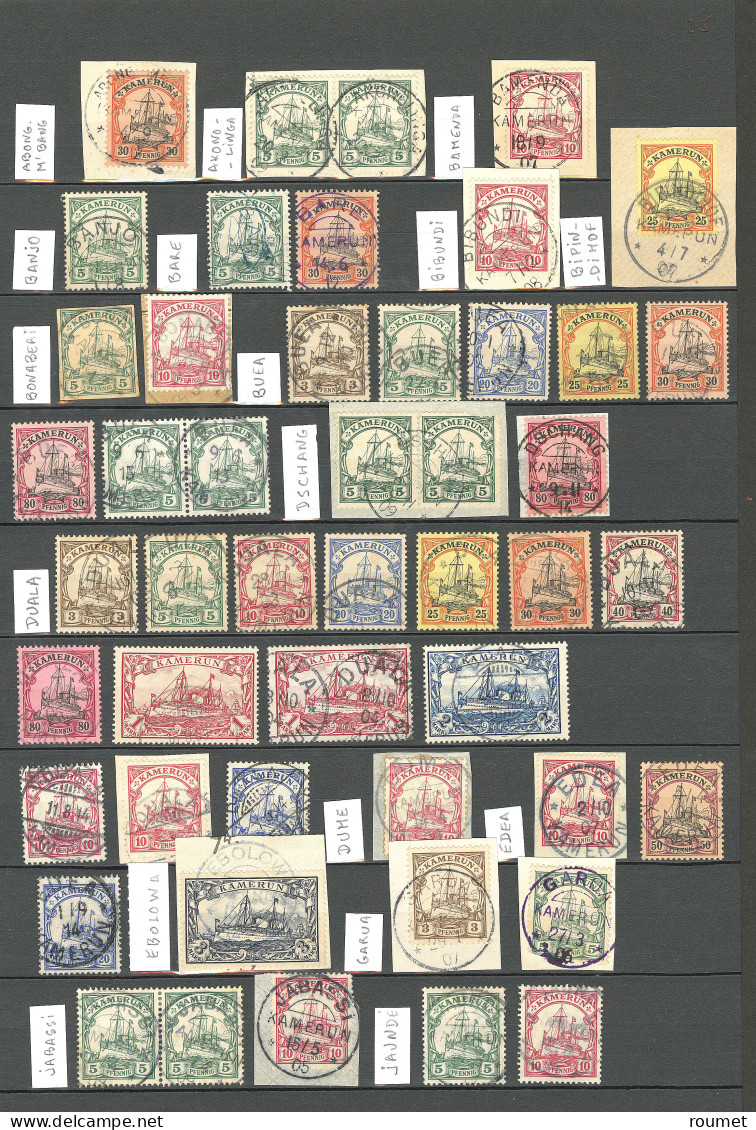 Collection. 1896-1914, Entre Les N°1 Et 22, Obl Choisies Entre Abong M'Bang Et Victoria. - TB - Autres & Non Classés