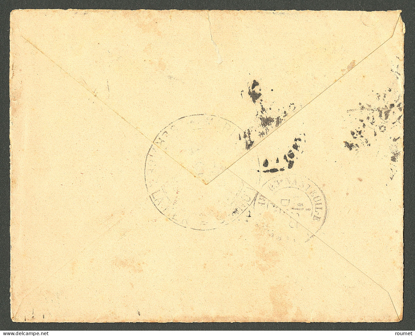 Lettre Cad Octog. "Corps D'armées/Saigon". CG 51 Sur Enveloppe Pour Nanteuil, 1889. TB. - Sonstige & Ohne Zuordnung