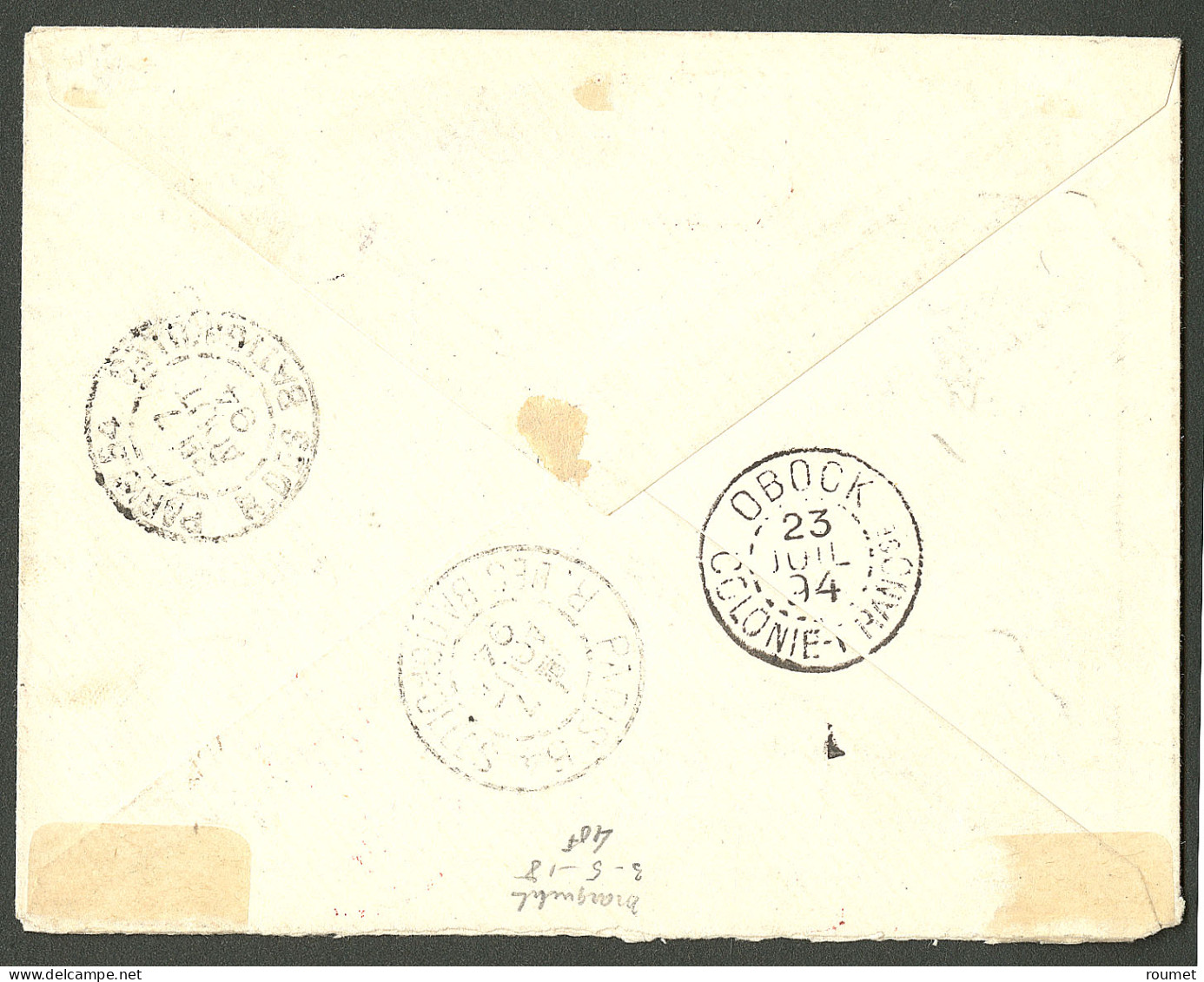 Lettre Cad "Djibouti/Postes". No 4, Bloc De 10 Sur Lettre Recommandée Pour Paris,1894. - TB. - R - Autres & Non Classés