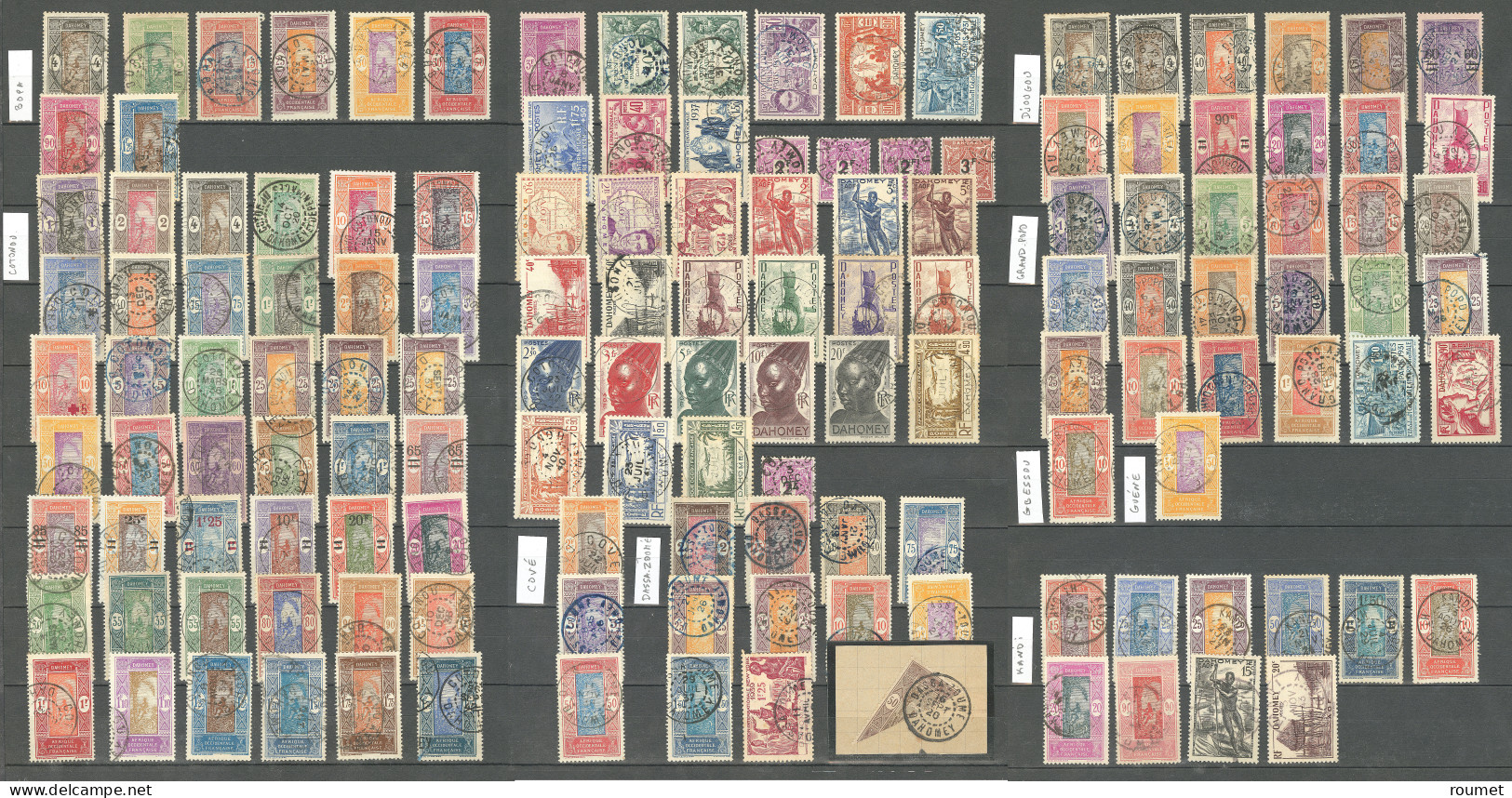 Collection. 1913-1941 (Poste, PA, Taxe), Obl Choisies De Petits Bureaux Entre Abomey Et Zivié, + Divers Coupés. - TB - Other & Unclassified