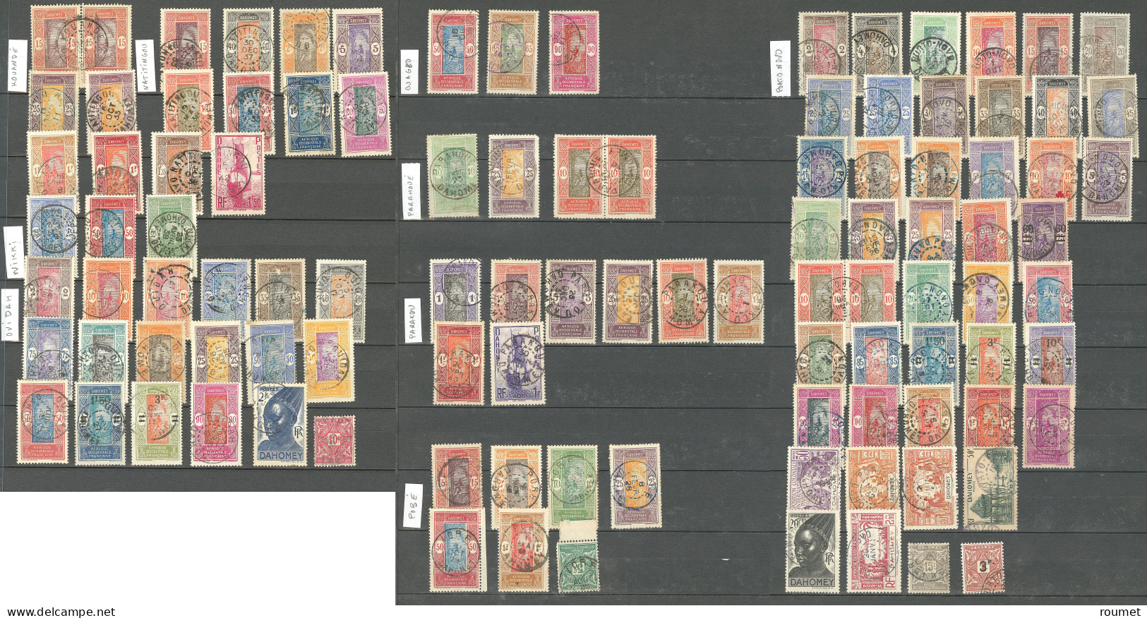 Collection. 1913-1941 (Poste, PA, Taxe), Obl Choisies De Petits Bureaux Entre Abomey Et Zivié, + Divers Coupés. - TB - Otros & Sin Clasificación