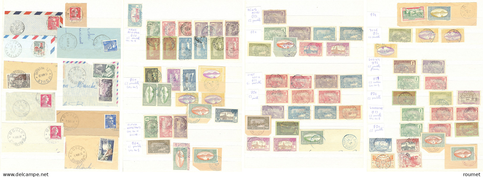 Collection. 1905-1945 (Poste), Entre Les N°55 Et 191 Dont Doubles, Obl Choisies Et Petits Bureaux De Abymes à Vieux-Fort - Sonstige & Ohne Zuordnung