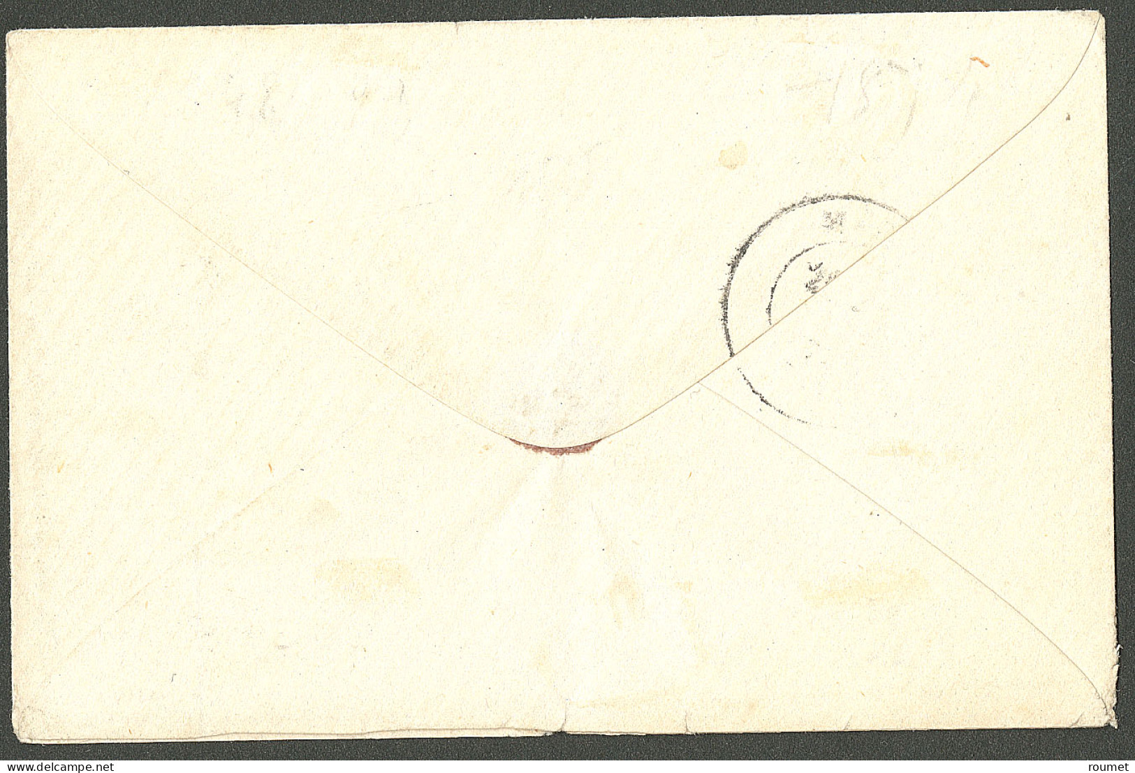 Lettre Précurseurs. Losange Rouge Sur CG 22 Bande De Quatre. Cad Rouge "Inde/Mahé". Enveloppe Pour Macon, 1874. - TB - R - Sonstige & Ohne Zuordnung