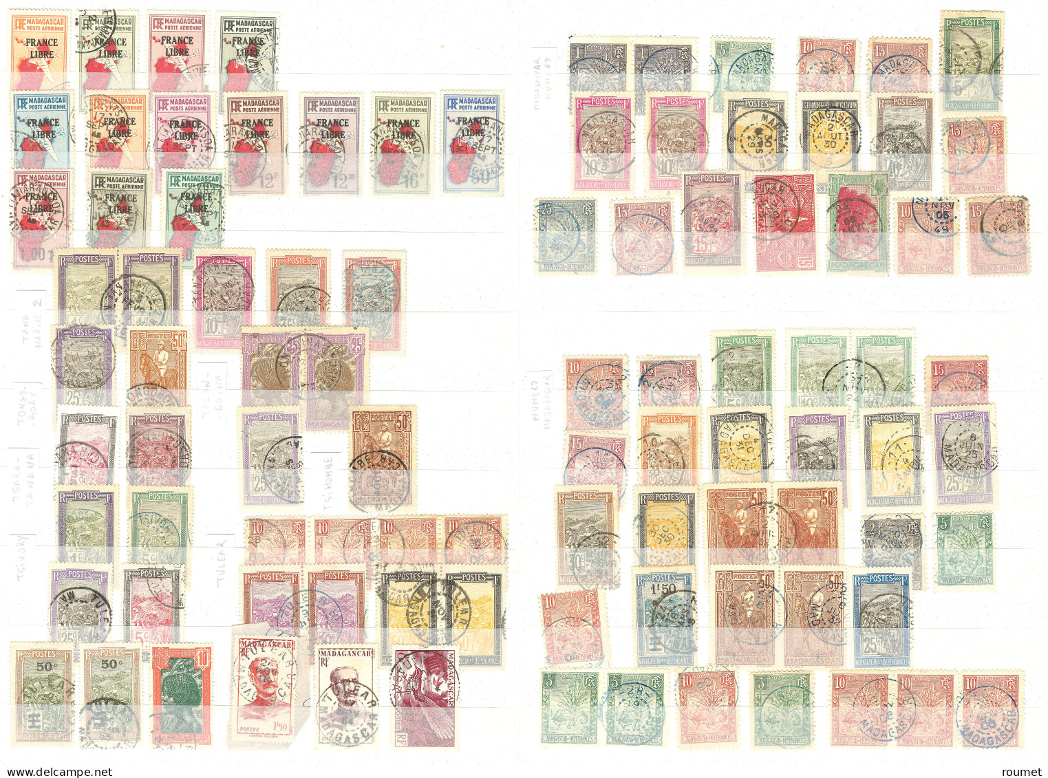Collection. 1903-1957 (Poste, PA, Taxe), divers dont multiples et séries complètes, obl choisies de petits bureaux dont 