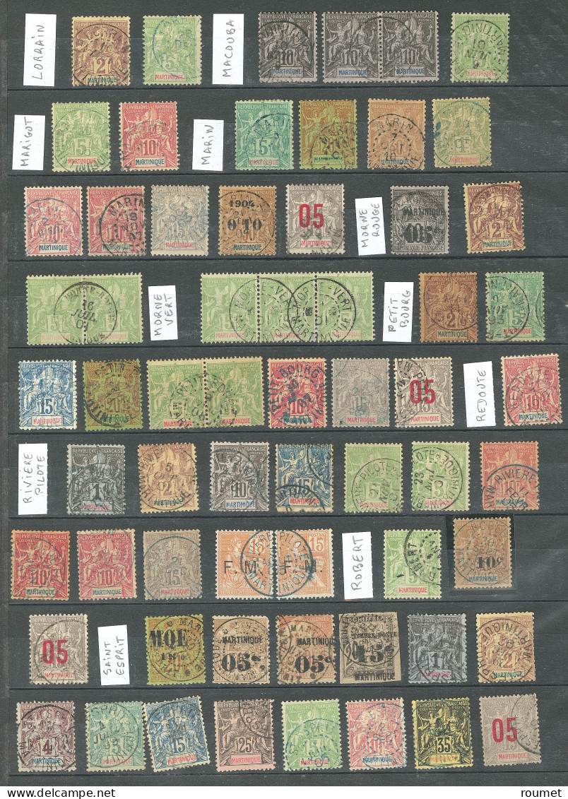 Collection. 1887-1912 (Poste), Entre Les N°2 Et 78, Obl Choisies Et Petits Bureaux Entre Ajoupa-Bouillon Et Vauclin. - T - Other & Unclassified