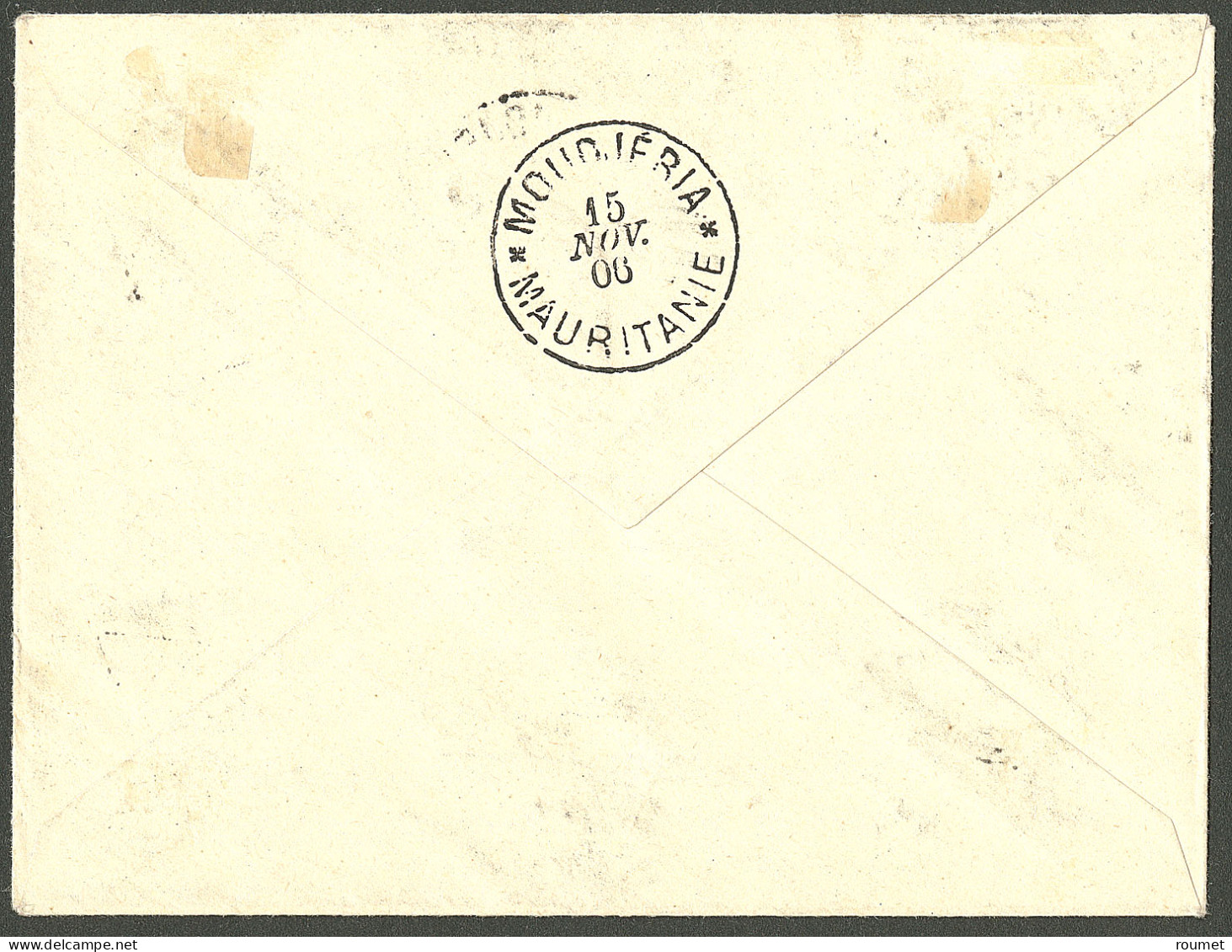 Lettre Taxe. Cad "Moudjeria", Sur N°1 + 2 + 4 + 5 + 7 + 8, Sur Enveloppe, 1906. - TB. - R - Sonstige & Ohne Zuordnung