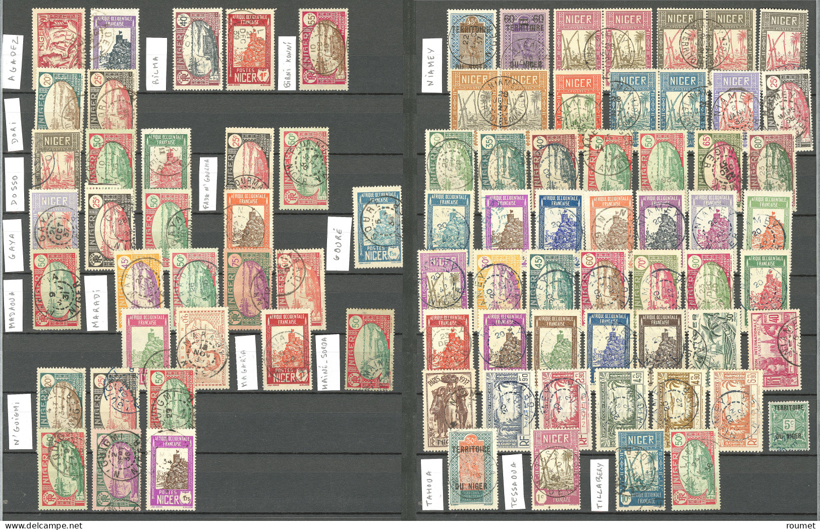 Collection. 1921-1940 (Poste, PA), Obl Choisies De Petits Bureaux Entre Agadez Et Zinder. - TB - Autres & Non Classés