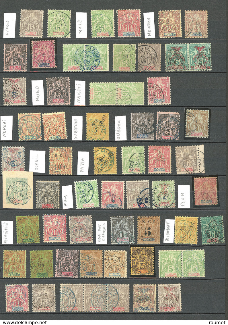 Collection. 1881-1912 (Poste), Entre Les N°3 Et 108, Obl Choisies De Petits Bureaux Entre Bouloupari Et Voh, Bel Ensembl - Other & Unclassified