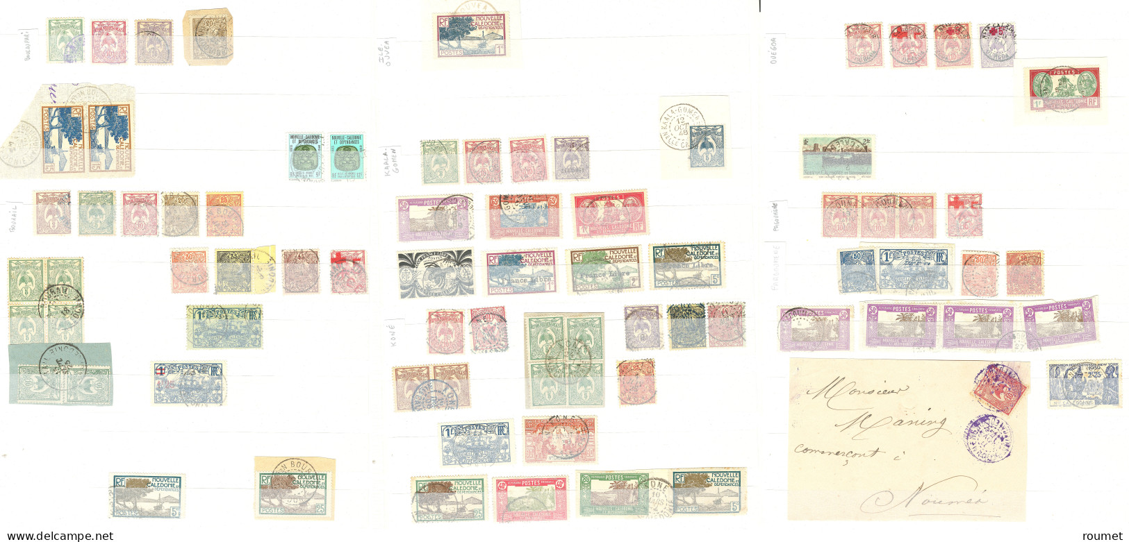 Collection. 1915-1971 (Poste, PA, Taxe), Obl Choisies Dont Petits Bureaux Entre Bouloupari Et Yaté. - TB - Andere & Zonder Classificatie