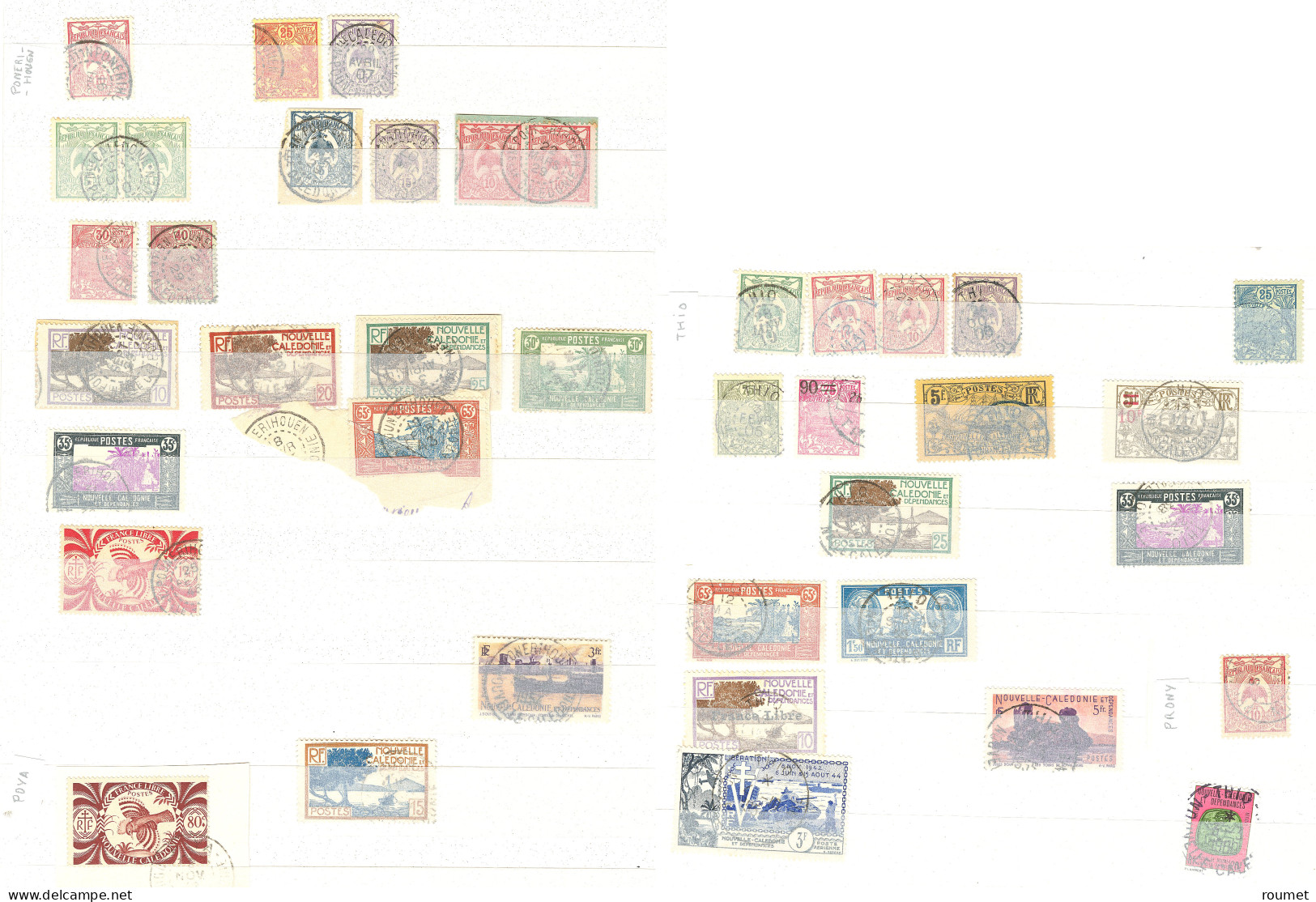 Collection. 1915-1971 (Poste, PA, Taxe), Obl Choisies Dont Petits Bureaux Entre Bouloupari Et Yaté. - TB - Other & Unclassified