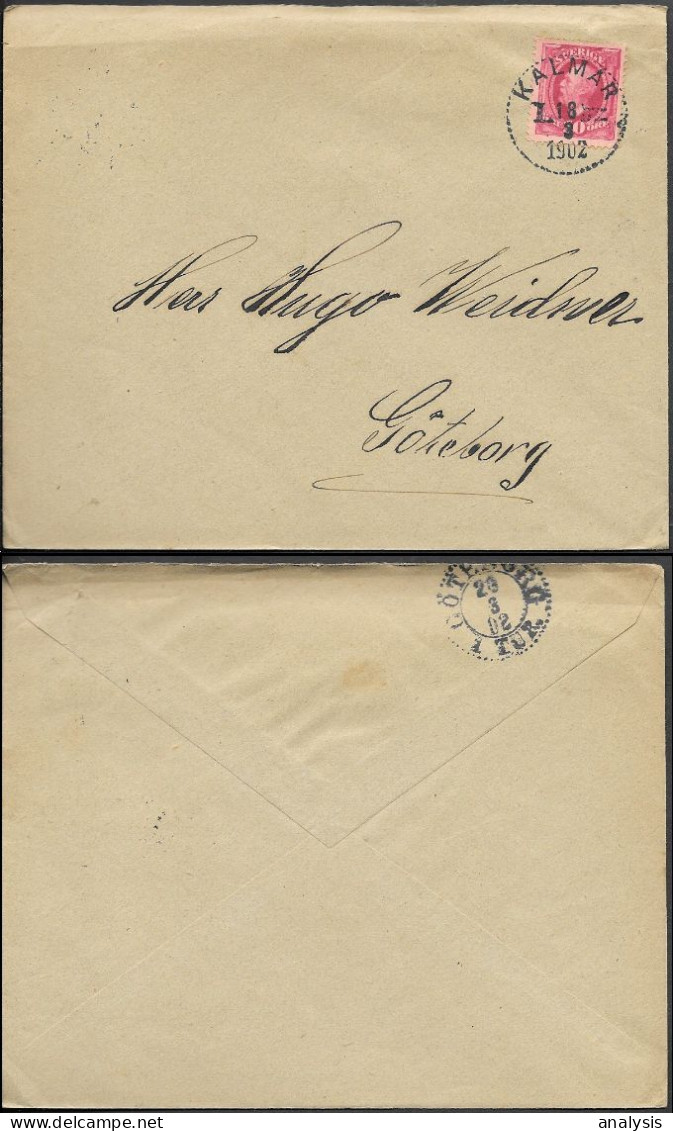 Sweden Kalmar Cover Mailed 1902 - Lettres & Documents