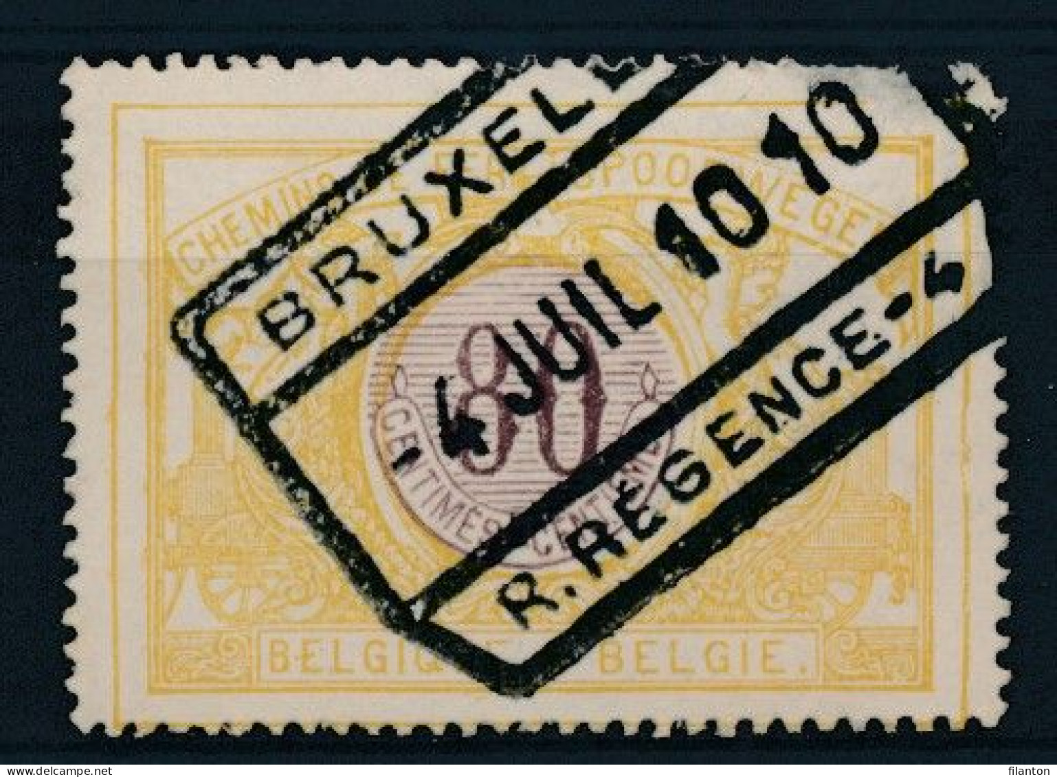 TR  39 - "BRUXELLES - R. REGENCE  4" - (ref. 37.533) - Afgestempeld