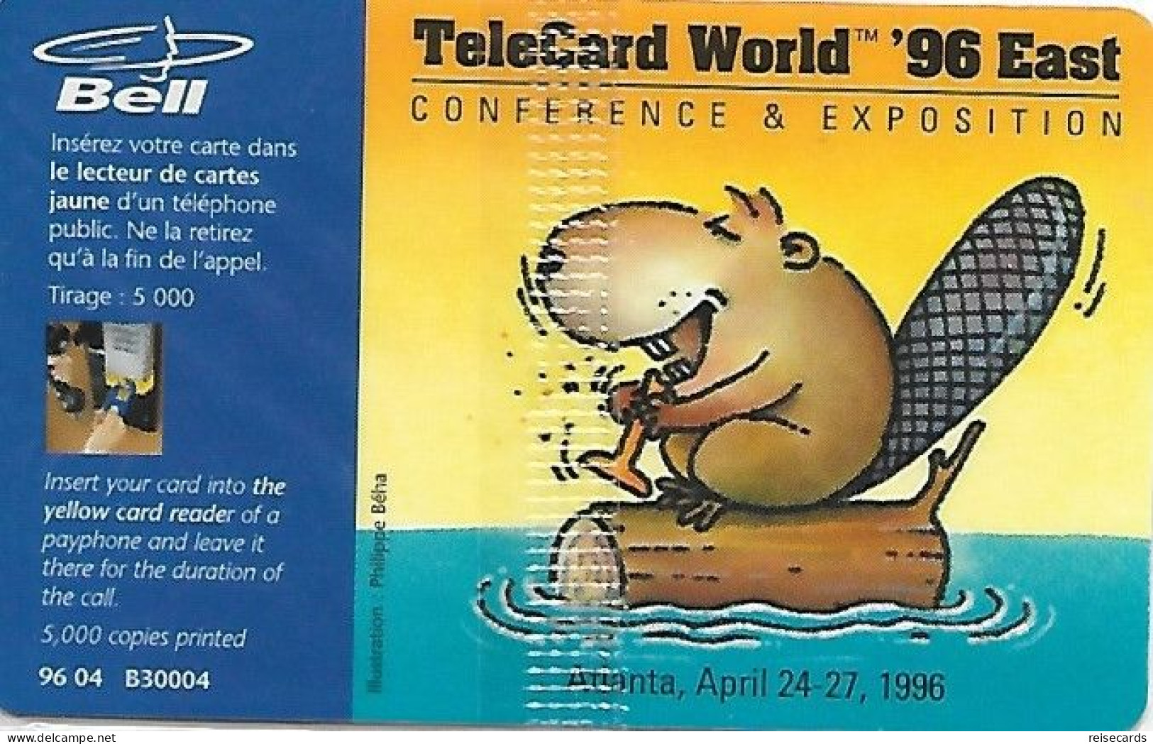 Canada: Bell  - TeleCard World '96 East Exposition Atlanta - Canada