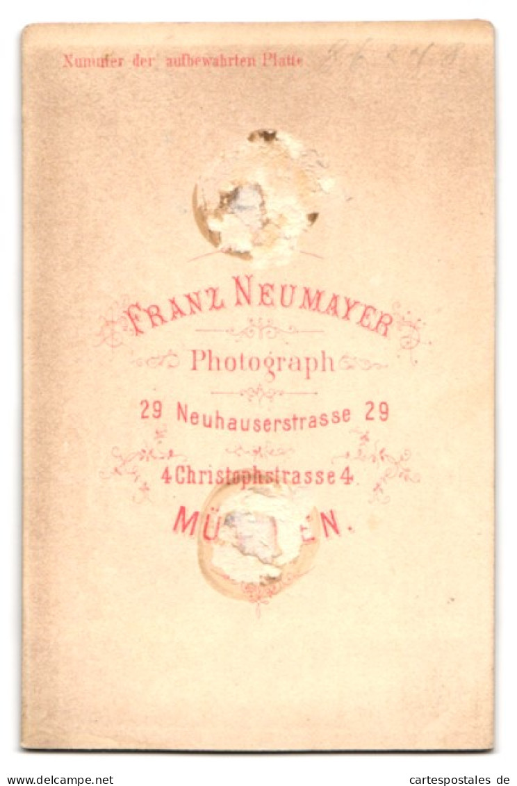 Fotografie Franz Neumayer, München, Portraitmalerin Emma Von Müller, Edle Von Seehof Im Jahre 1879, Handkoloriert  - Famous People