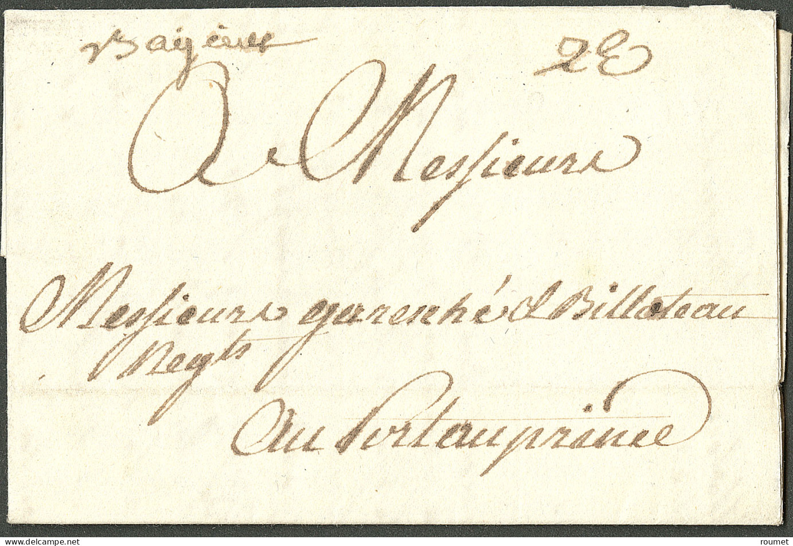 Lettre Bayenet (Jamet N°1). Lettre Avec Texte Daté Du 10 Juin 1781 Pour Port Au Prince. - TB. - R - Haiti