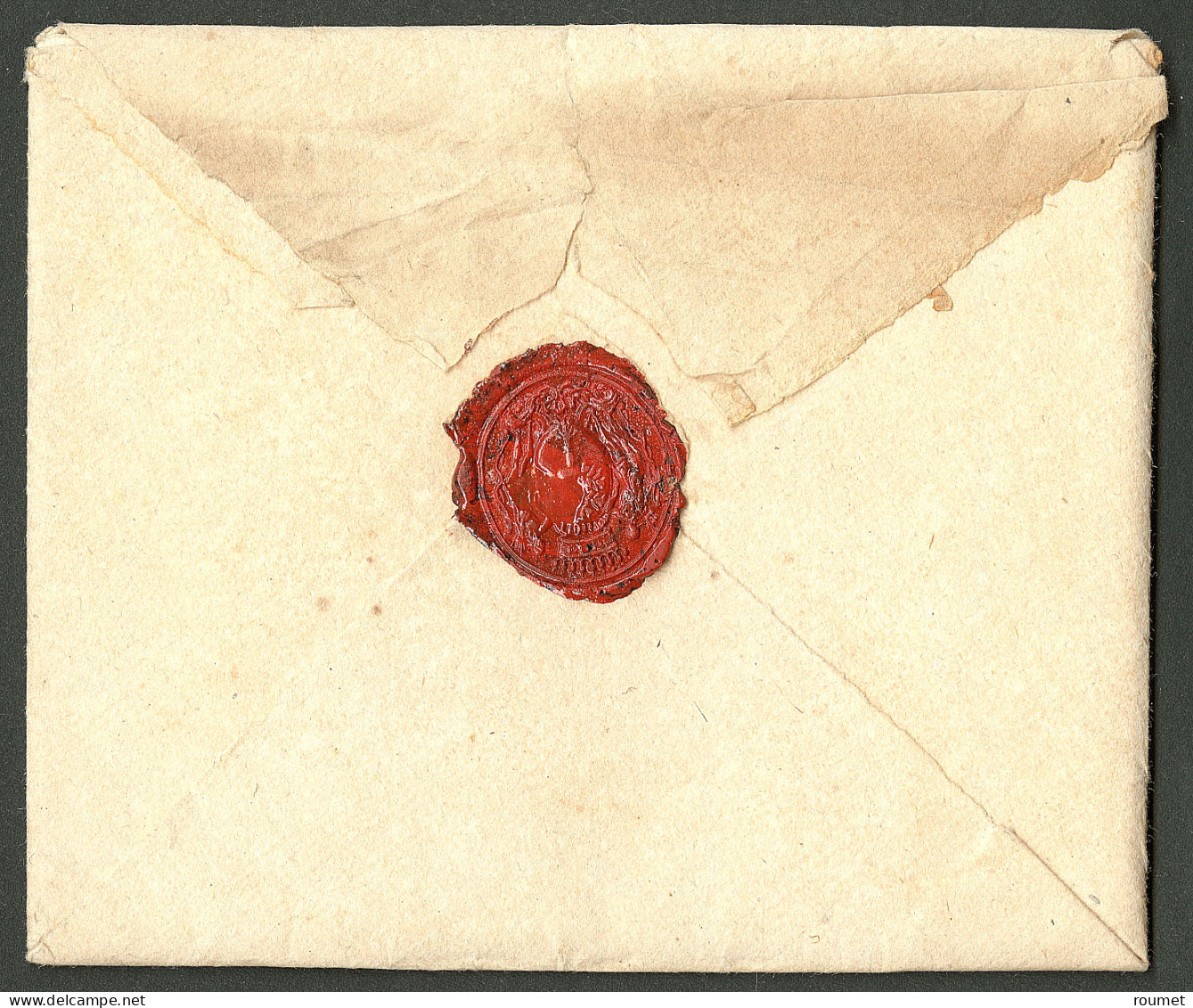 Lettre Enveloppe Avec Texte Adressée En Franchise à Saint Marc. Texte Daté Au Port Au Prince Le 29 Octobre 1753. Au Rect - Haiti