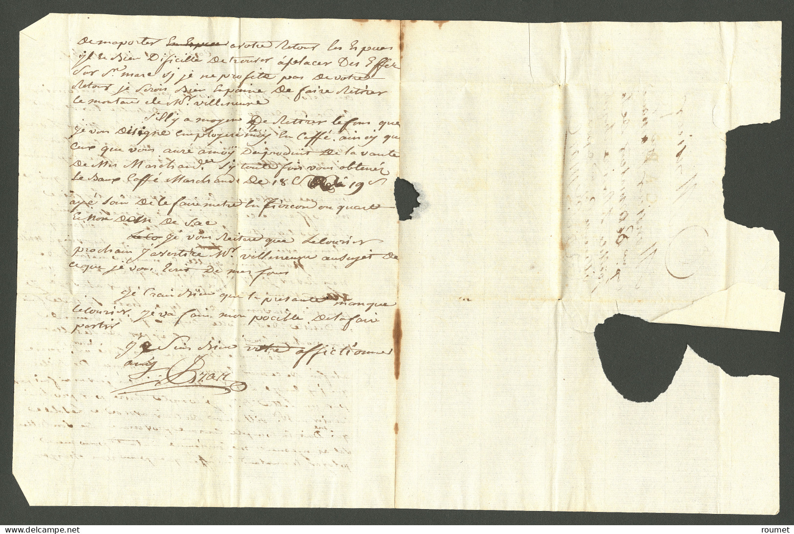 Lettre Cap (Jamet N°10). Lettre Avec Texte Daté Du 21 Mars 1783 Pour Saint Marc. TB. - Haiti