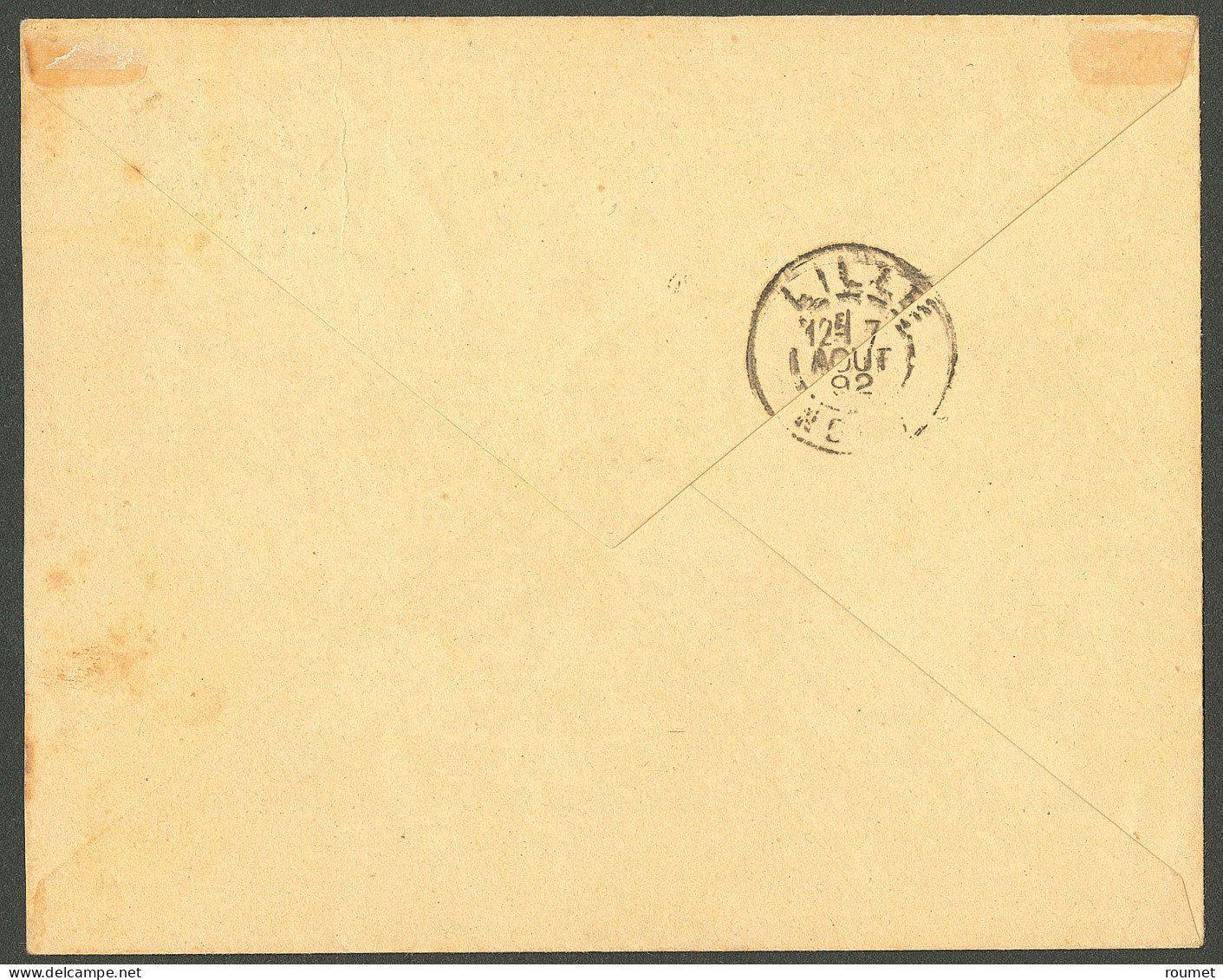 Lettre Cad "Rufisque/Sénégal". No 6 Sur Enveloppe Recommandée Pour Lille, 1892. - TB. - R - Autres & Non Classés