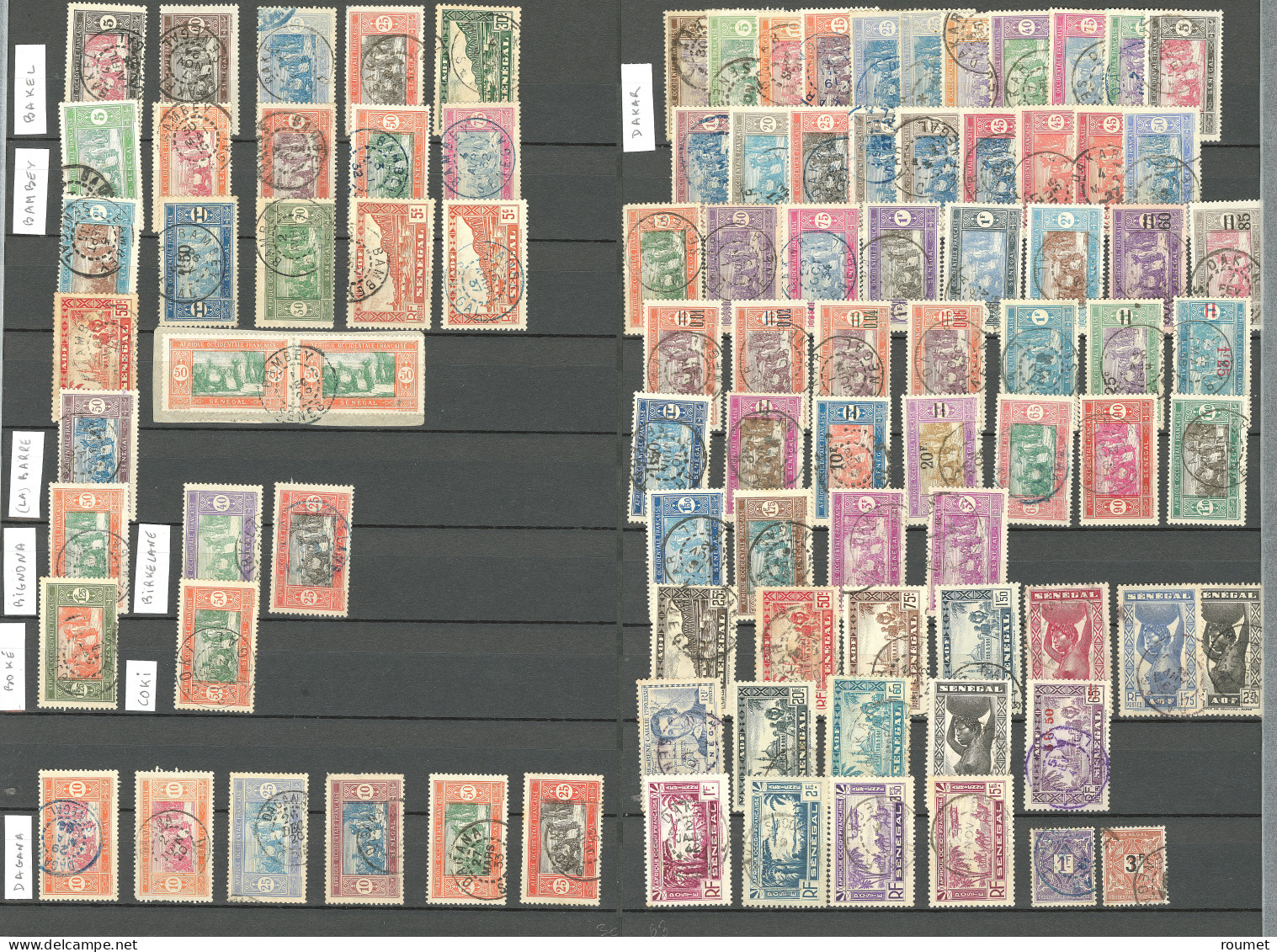 Collection. 1914-1944 (Poste, PA, Taxe), Obl Choisies De Petits Bureaux Entre Bakel Et Zinguinchan. - TB - Other & Unclassified