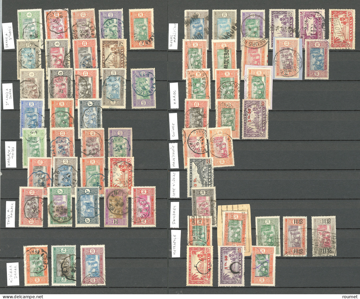 Collection. 1914-1944 (Poste, PA, Taxe), obl choisies de petits bureaux entre Bakel et Zinguinchan. - TB