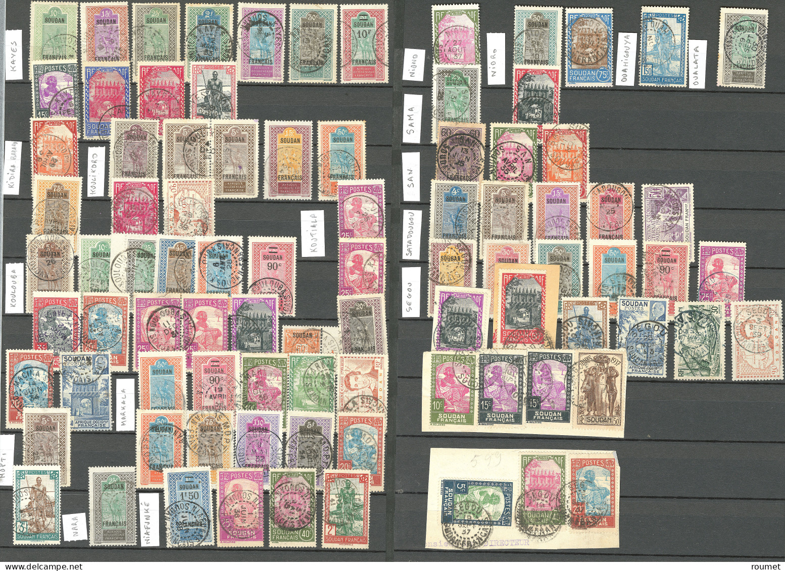 Collection. 1921-1942 (Poste, PA), Obl Choisies De Petits Bureaux Entre Ambidebi Et Yelimane. - TB - Other & Unclassified