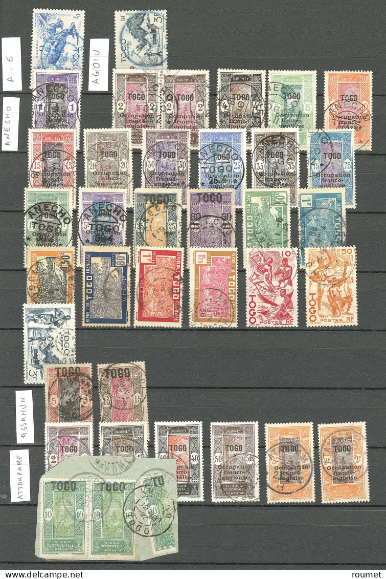 Collection. 1916-1956 (Poste, PA, Taxe), Obl Choisies De Petits Bureaux Dont Ag(o)u Et Tsevié. - TB - Other & Unclassified