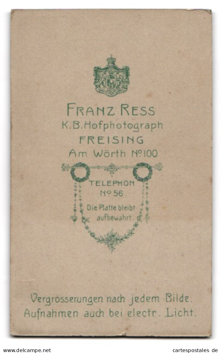 Fotografie Franz Ress, Freising, Am Wörth 100, Portrait Junger Geistlicher Um 1911  - Berühmtheiten